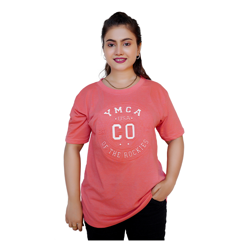 T-SHIRT WITH EMBOSSED EMBRODIERY